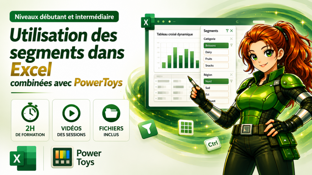 Formation sur les segments Excel combinés avec PowerToys